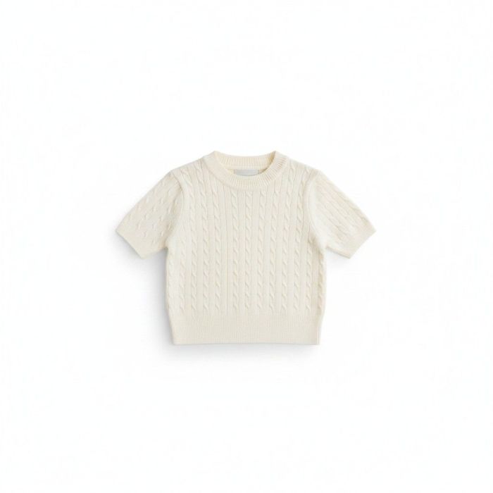 Pull en tricot vert sauge