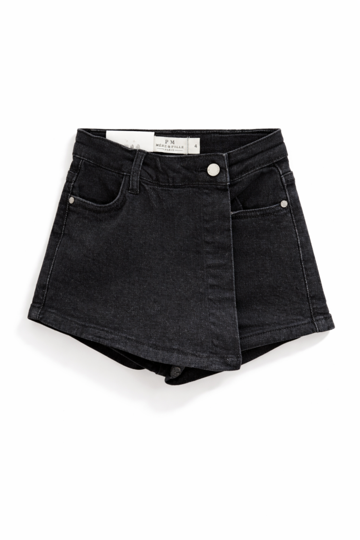Jupe short en jeans noir